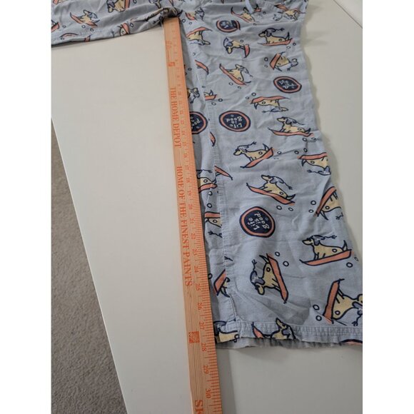Life is Good Dog Sledding Pajama Pants Womens Size Large Blue Snow Drawstring - Picture 10 of 11